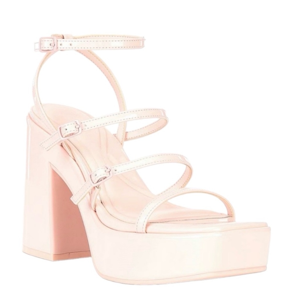 Gianni Bini Pastel Pink Chunky Platform Heels Size 7